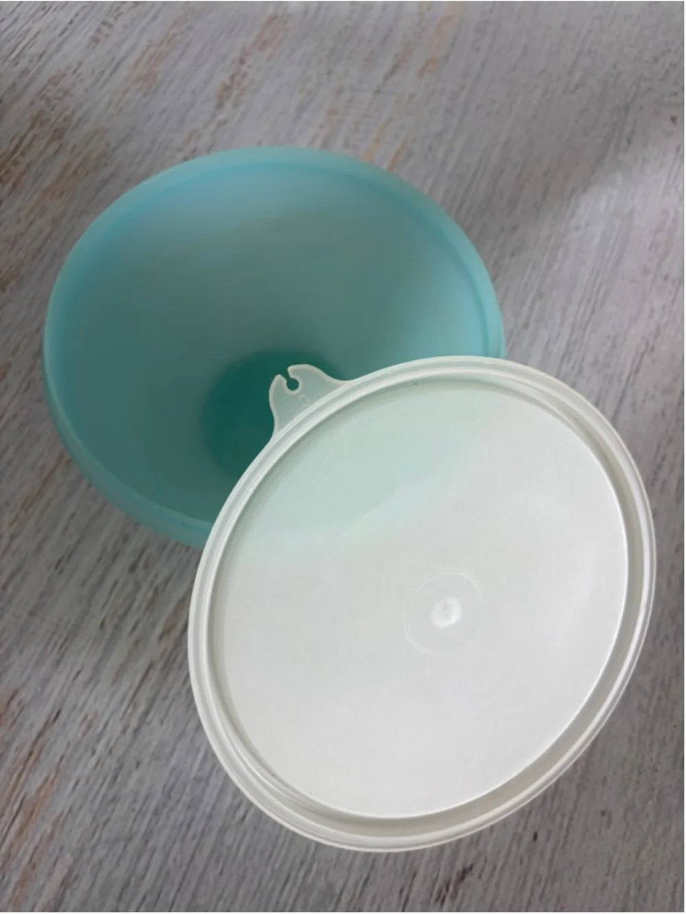 Tupperware Food Storage Bowl with Lid One Size Teal White